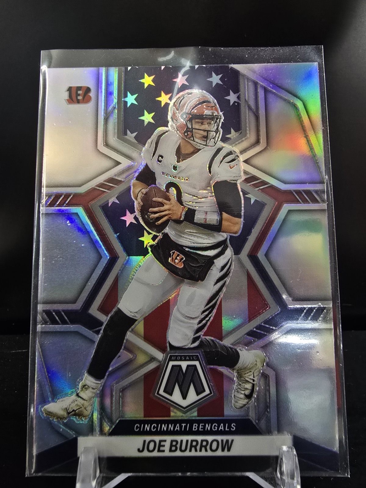 91078 - 2022 Panini Mosaic - Silver Prizm #255 Joe Burrow Cincinnati Bengals 