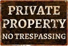 Vintage Style Private Property Aluminum Tin Metal Signs Home Décor 8x12