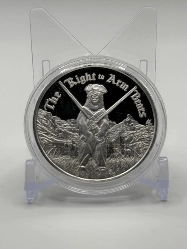 1 oz Rogues Island Mint The Right To Arm Bears Silver Coin Bag & COA + Copper