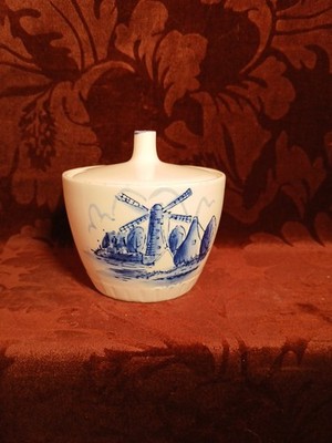 Vintage Delftware Sugar Bowl W/ Lid Delft, Netherlands Circa  1620- 1850