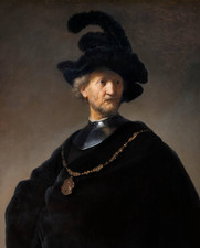 Rembrandt Old Man with a Gold Chain Giclee Print on Canvas 8x10 Classic Wall Art