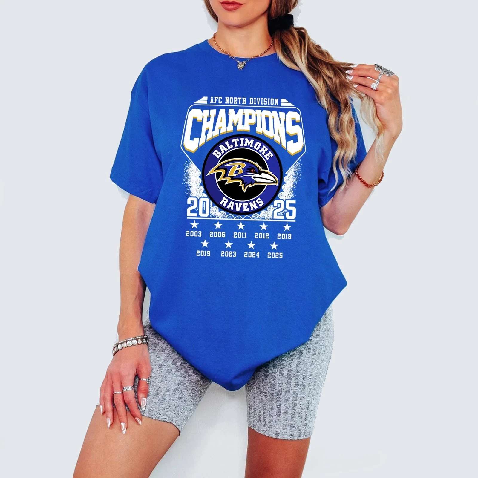 Baltimore Ravens AFC North Division Champions 2025 TShirt