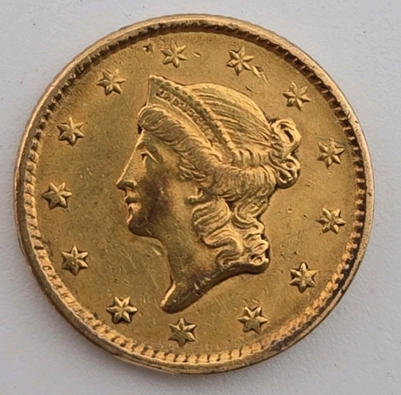 1851 $1 One Dollar Liberty Head Gold Dollar 