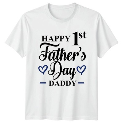 Happy 1st Vatertag Papa Herren T-Shirt Neu Papa Vatertag Geschenk für Ihn