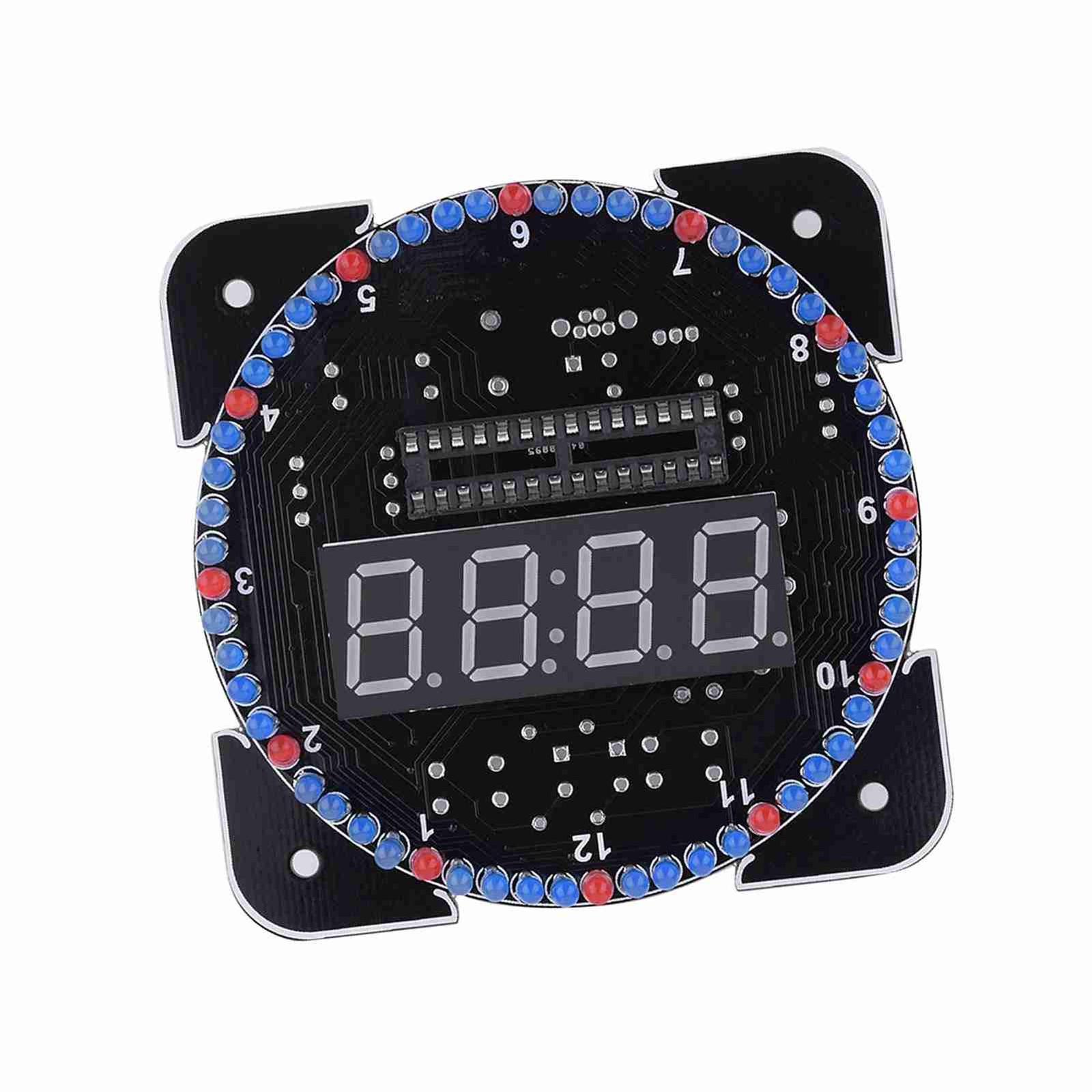 DIY Light Control Rotation Digital LED Electronic Temperature Clock Kit Suite