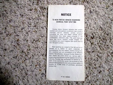 1979 Trans Am Factory GM Original Chemical Paint Spotting Brochure 10009640