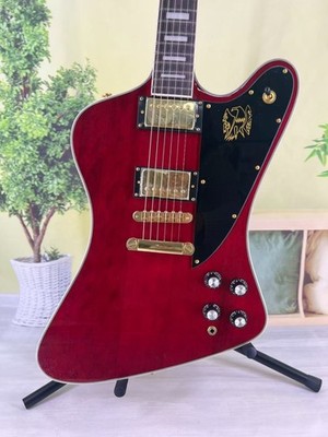 Fire bird Style Electric Guitar Transparent Red Finish Gold Hardware