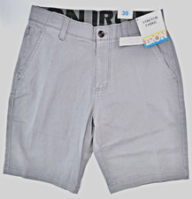 IRON CO Men's Stretch Shorts SIZE 30 Flex Waist Flat Front LUNAR GREY New Tag