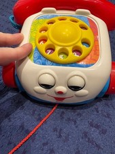 Fisher Price Chatter Telephone Pull Along Toddle Toy Mattel Retro Phone