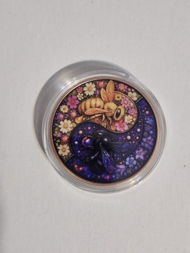 Wild Flowers Honey Bee 1 oz .999 Fine Copper Colorized