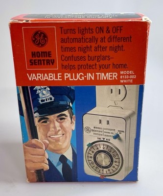 1960s GE Home Sentry Plug-In Timer 8133-002 | 24-Hr Mechanical | NOS | NEW | Vtg