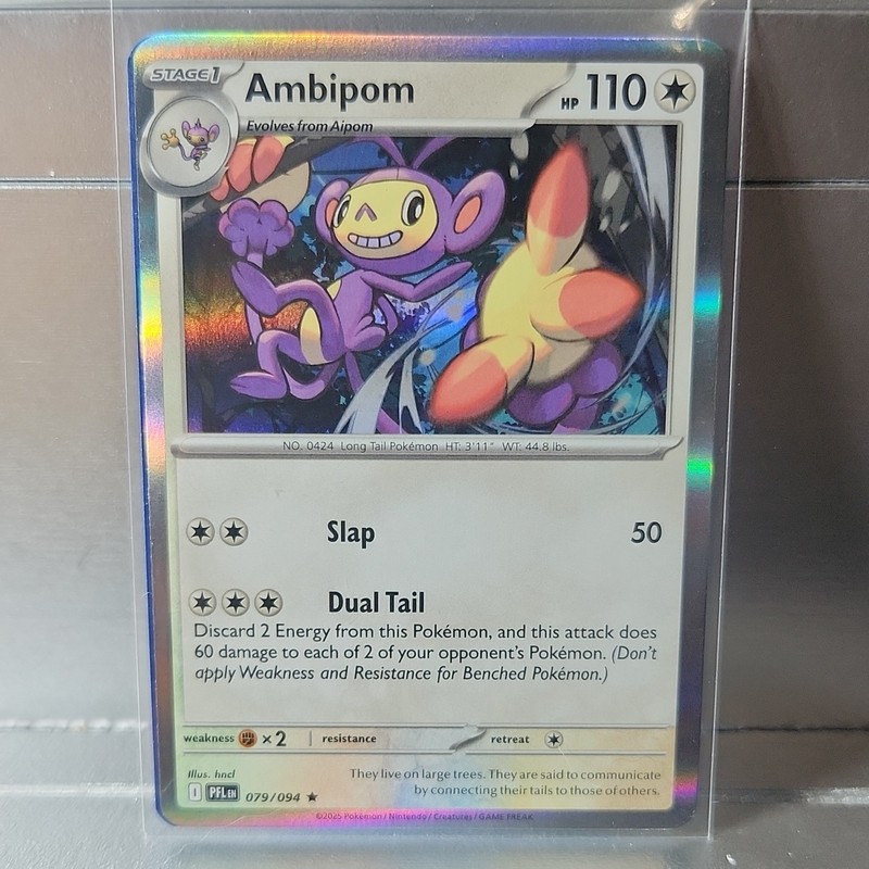 Pokemon TCG Lost Origin Ambipom 079/094 Holo and Reverse Holo Lot of 2 Stage 1