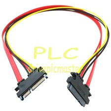 SATA Data Power Extension Cable Desktop HDD DVD Drive 22pin Combo Adapter 50cm