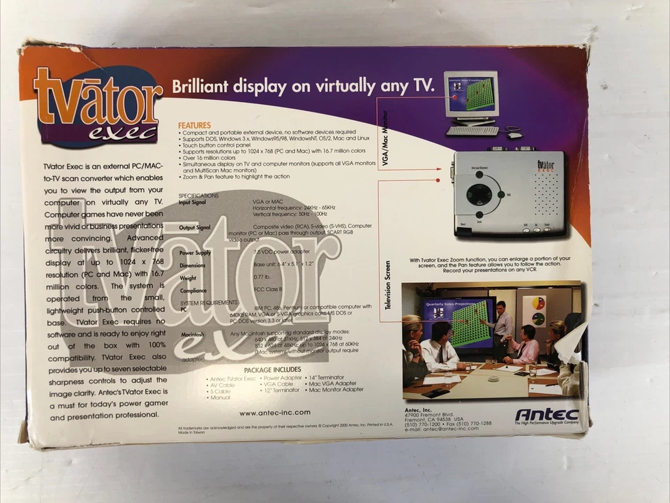 Antec TVator Exec-Model K0C3-Computer To TV-Play PC Games On TV 2000 New Sealed! - Image 2 of 3
