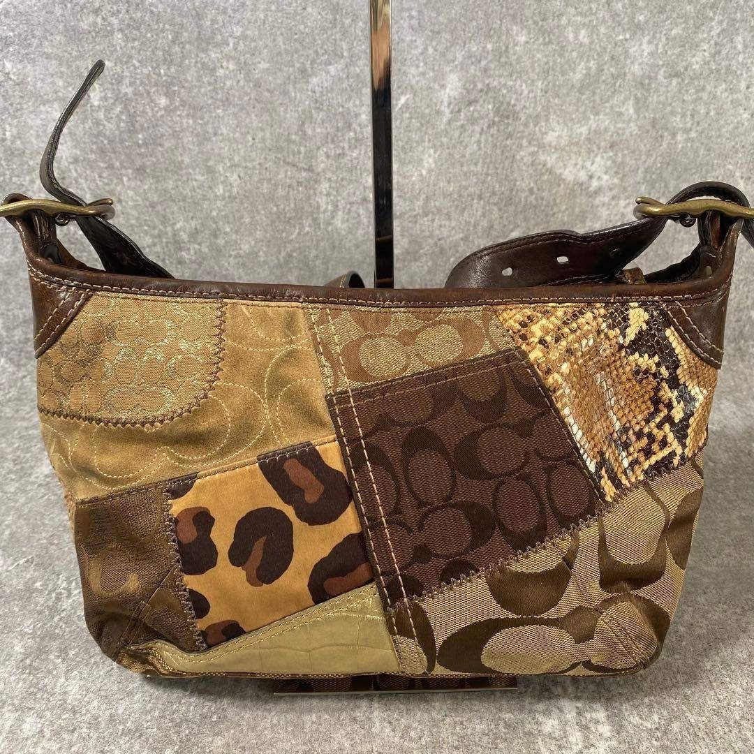 Coach Patchwork 2-Way Shoulder Bag Authentic Leat… - image 2