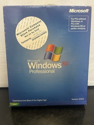 Microsoft Windows XP Professional Big Box Retail Version Vintage Software w/Key