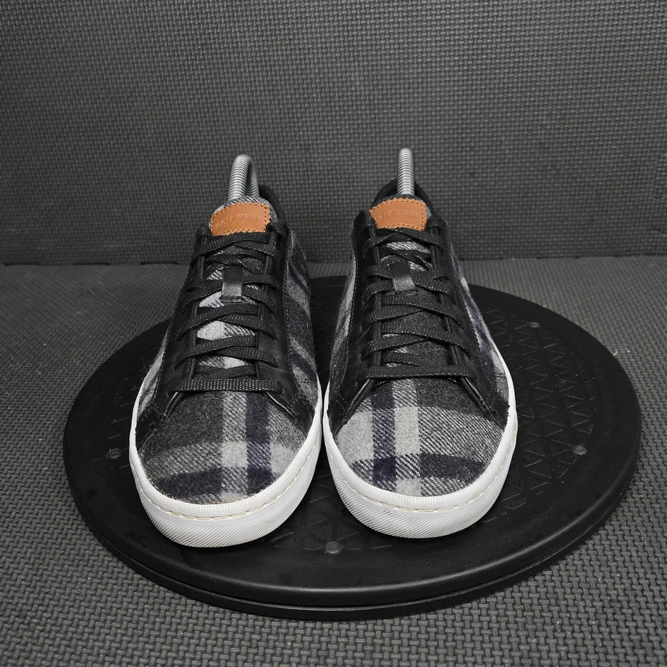 Zapatos Cole Haan para mujer talla 8B gris negro blanco a cuadros con cordones zapatillas bajas Foto 2 de 4