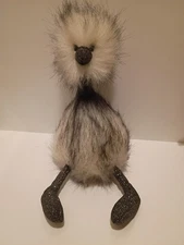 JELLYCAT Pom Pom Dazzle Med Black Tip Sparkles Ostrich Emu PLUSH Bird 14” Cutie!