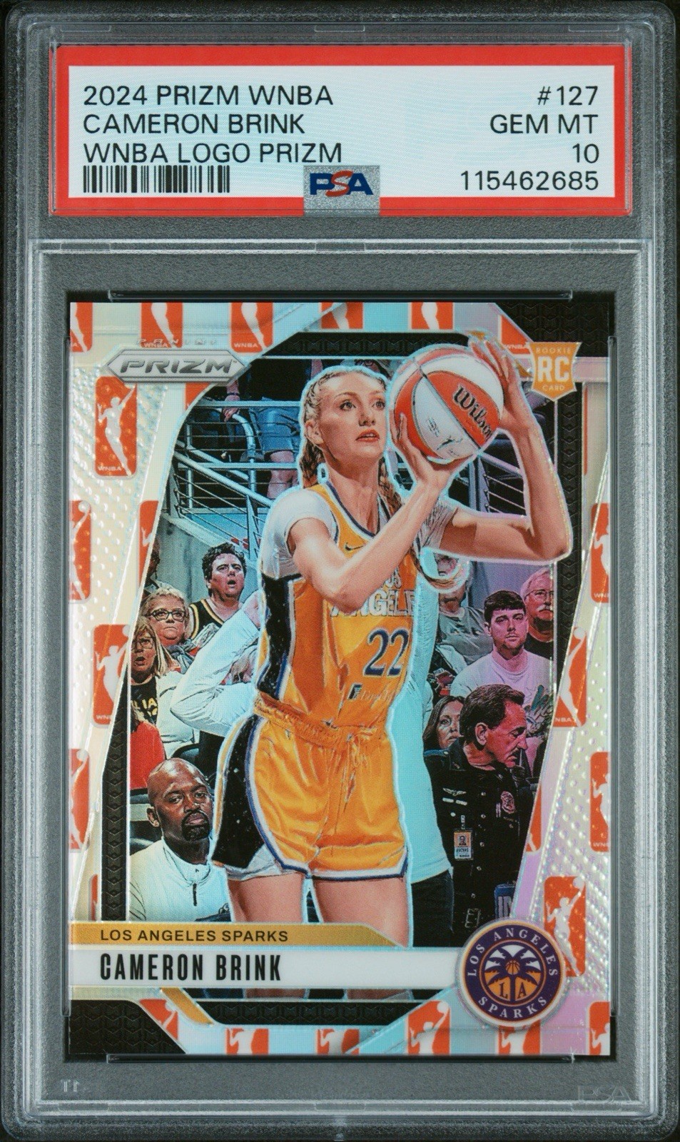 2024 Panini Prizm WNBA - Cameron Brink #127 WNBA Logo Prizm (RC) PSA 10