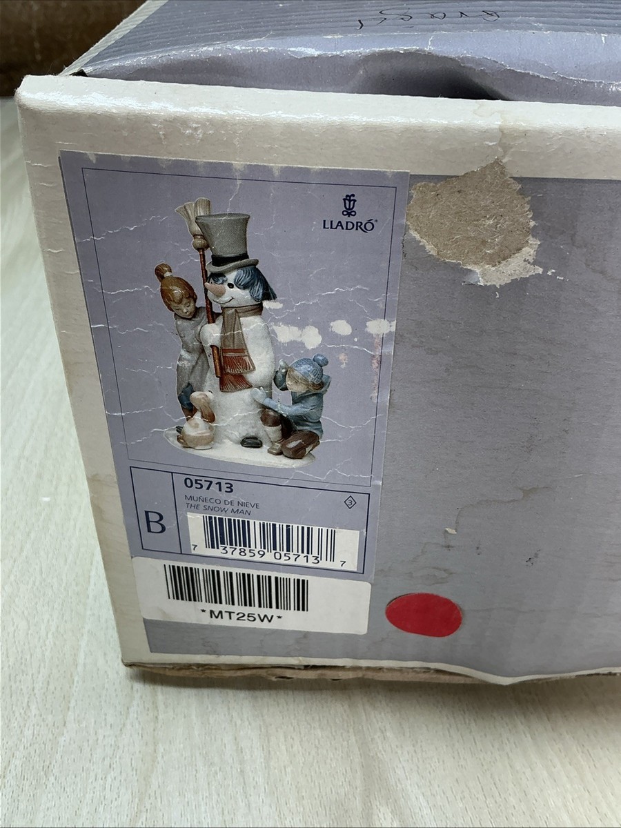 Lladro 5713 Snowman With Children Figurine In Excellent Condition