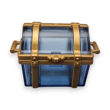 Playmobil Zubehör Schatztruhe Kiste Blau Transparent Gold Piratenkiste