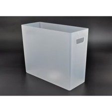 Plastic File Box Clear:Polypropylene, 1 Compa...