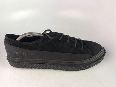 Buttero Brigata Black Suede Sneakers Men's SZ 42- 9 US