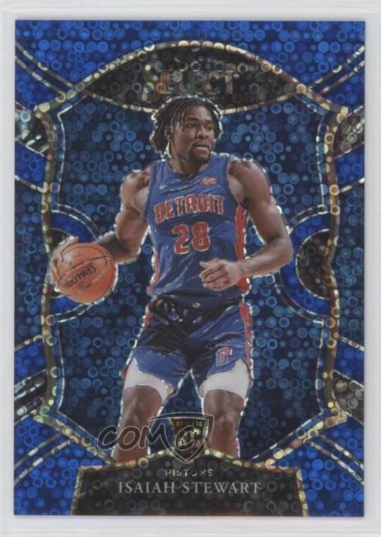 2020 Panini Select Concourse Blue Disco Prizm /25 Isaiah Stewart #76 Rookie RC