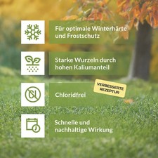 Stickstoffdnger Rasen Kuders Sptsommer- Und Herbstrasendnger 2,6 Kg  (B-Ware)  Mit Unkrautvernichter, Langzeitwirkung