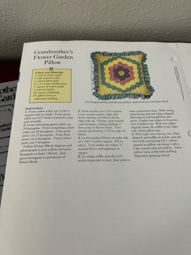 Lot Of 2 Quilt Pattern Sample Cards Wedding Ring And Grandmother’s Flower Garden - Picture 7 of 9
