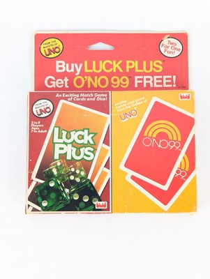 Vintage Luck Plus / O'No 99 Combo Pack 1983 From Makers of UNO Complete VG Cards