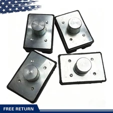 4pcs 38mm Car Lift Rubber Square Tray Heightened Foot Pad Shaft Diameter 38mm