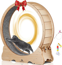 Cat Wheel, 43" L Large Cats Exercise Running Wheel, Cat Treadmill for Indoor Cat
