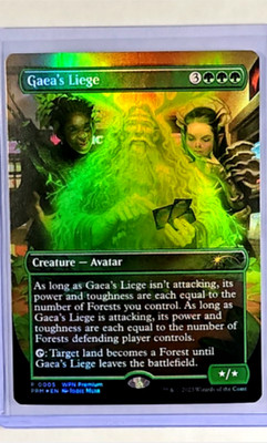 2023 MTG Magic The Gathering WPN Gateway Borderless Promo Foil #5 Gaea's Liege
