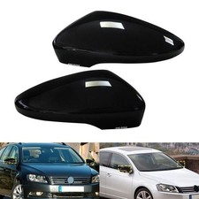 Wing Spiegel Abdeckung Casing Für VW Passat B7 2010-14 Glanz Schwarz
