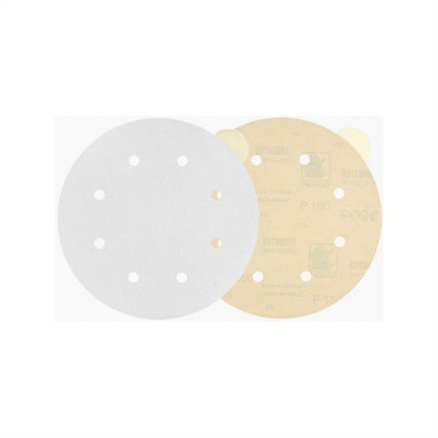Indasa USA,Inc. 80-80 Rhynostick White Line Abrasive Solid Disc, 8 in Dia, 80 Gr