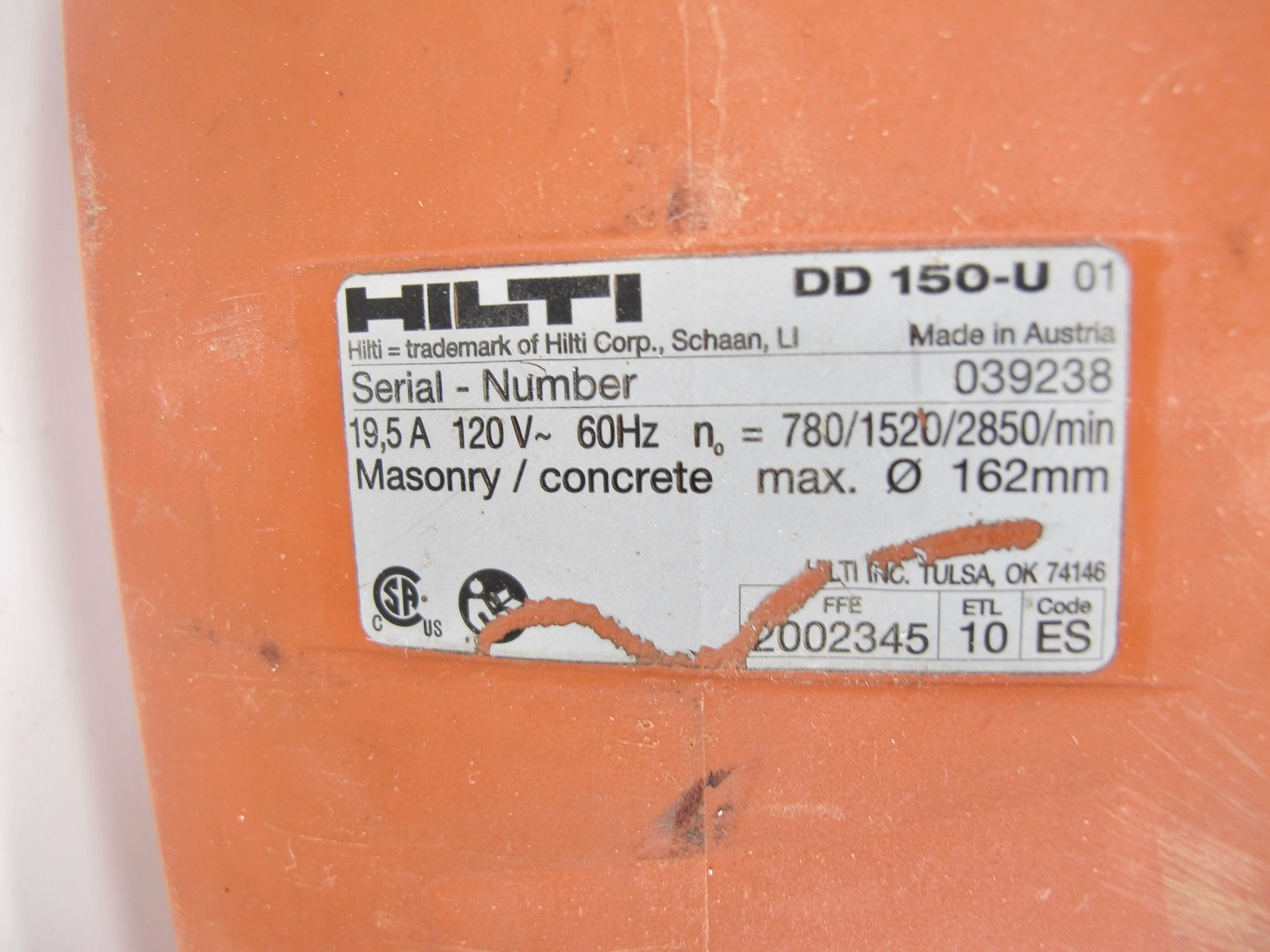 Hilti DD 150U 3 Speed Heavy Duty Diamond Concrete Core Drill eBay
