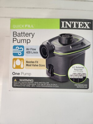 Intex Quick Fill Battery Operated Air Pump. New  In Box Tested 