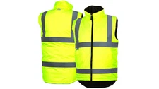 Pyramex Hi-Vis Class 2 Insulated Safety Vest Reflective Reversible Sizes S-5XL