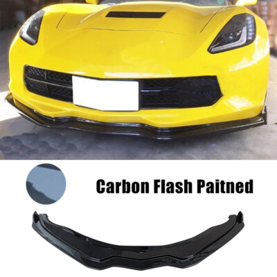 CARBON FLASH Fits 14-2019 Corvette C7 STG Stage 2 Z06 Front Bumper Lip Splitter
