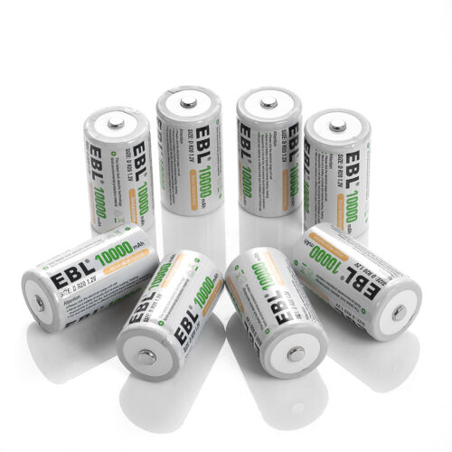 Lot D C Cell Size Rechargeable Batteries High Capacity NiMH /LCD Battery Charger - Picture 23 of 115