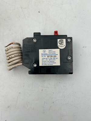 Westinghouse GFCB120 Black 120VAC Circuit Breaker with Ground Fault Protection