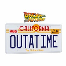 Back to the Future Metal Stamped License Plate 30x15cm Delorean OUTATIME 62