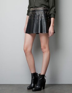 zara jupe cuir