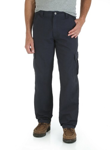 Pantalon cargo homme déchirure Wrangler neuf couleur marine 100% coton toutes tailles  - Photo 4/10