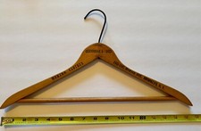 Vintage Wood Suit Coat Hanger Morton Clothes Myrtle Ave New York City NYC 16.5