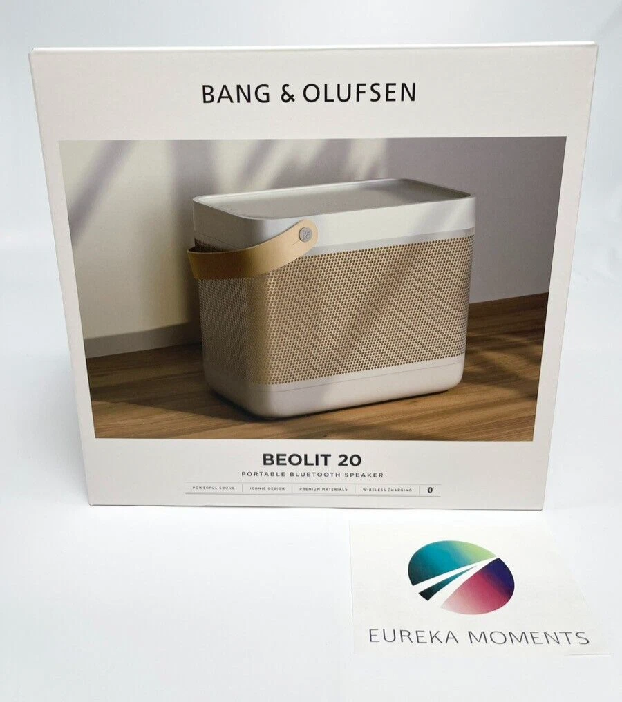 Bang & Olufsen Beolit 20 Grey Mist Powerful Portable Wireless Bluetooth Speaker