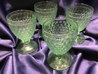 4 VILLEROY & BOCH crystal BOSTON green WINE GOBLET glasses BEAUTIFUL! — photo 6