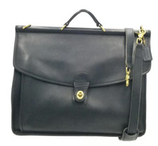 Coach 1327 313 Vintage Black Briefcase/Laptop Bag w/Turnlock