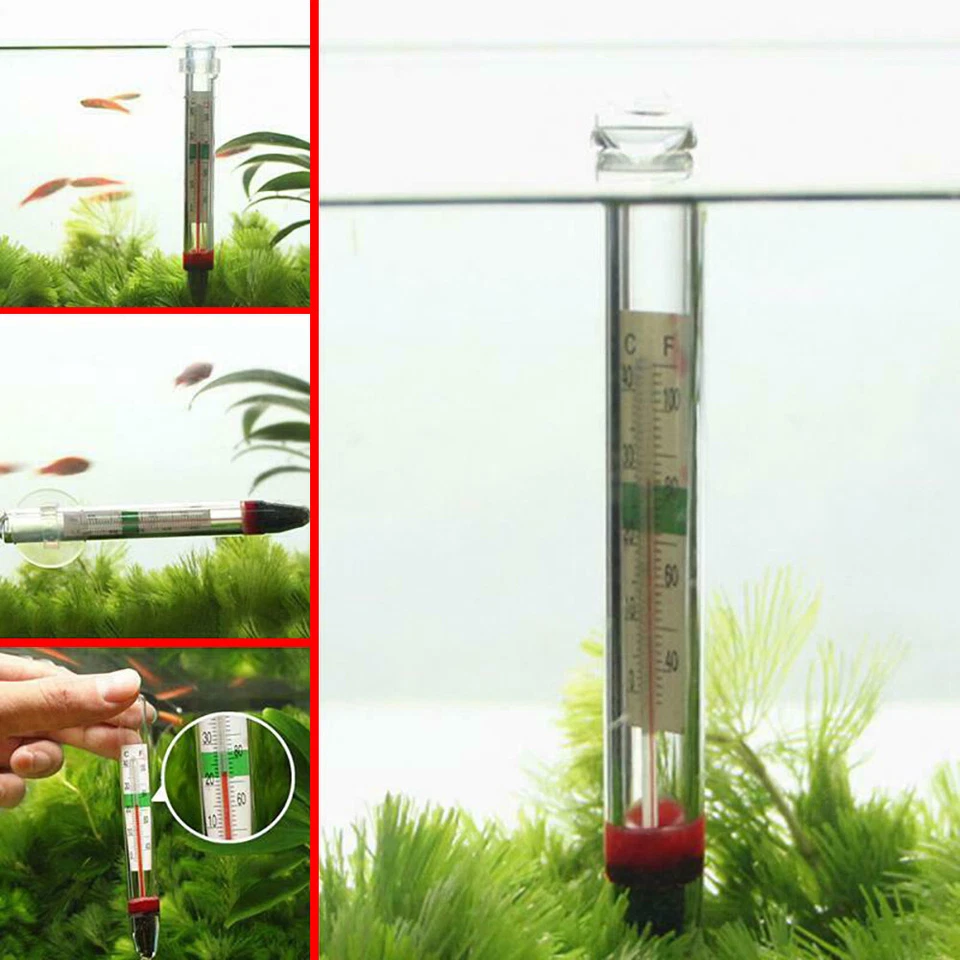 Glass Meter Aquarium Fish Tank Water Temperature Thermometer Suction Cup 1pc - Image 3 of 4